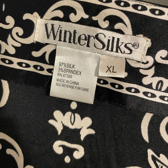 WinterSilks Black and White Silk Dress - Picture 2 of 4